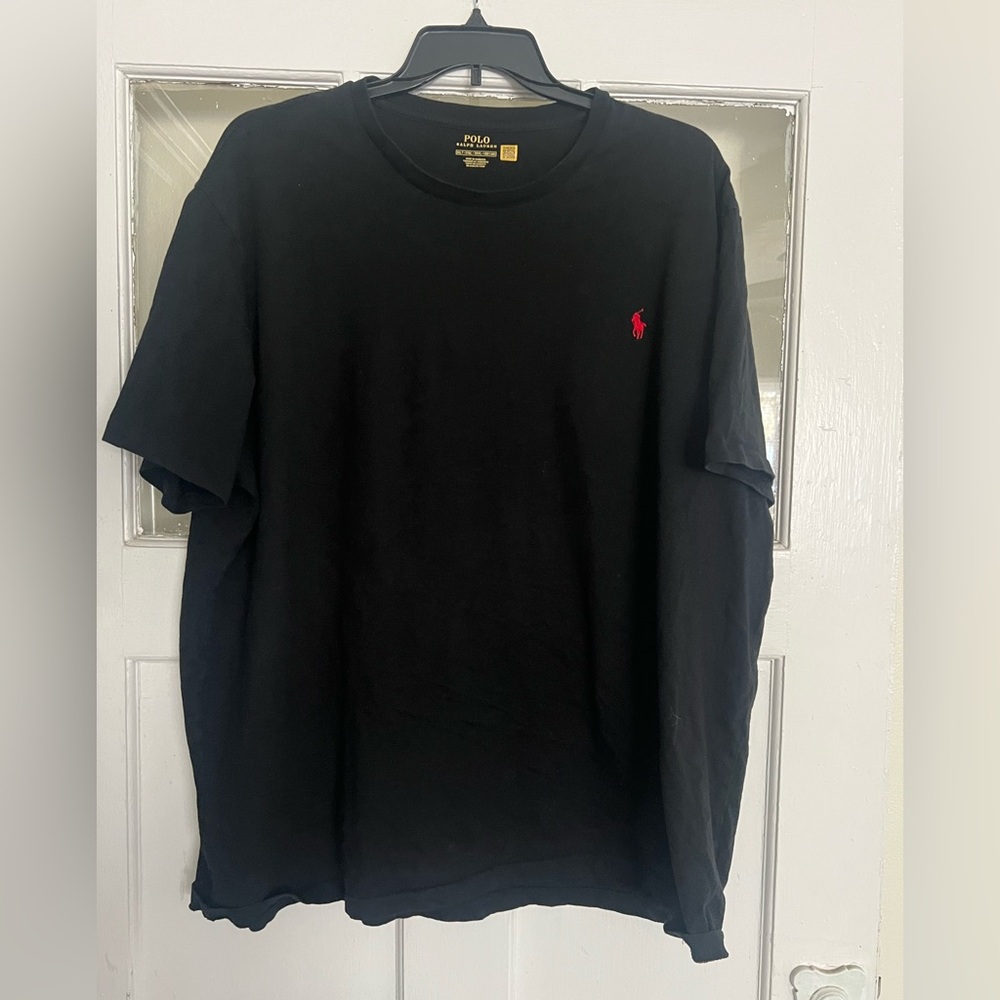 Polo by Ralph Lauren Men's Tee in Black with Red Logo